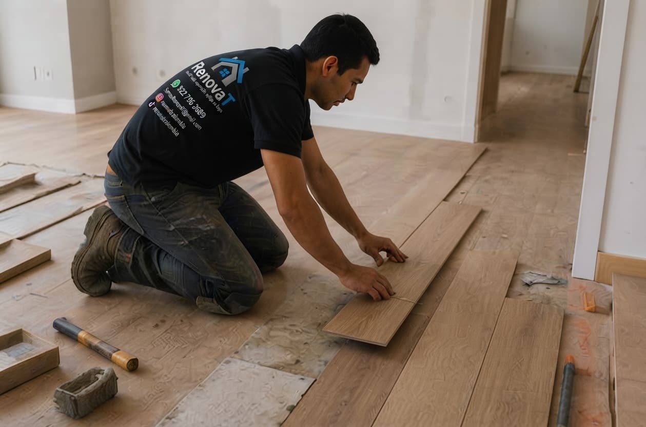 Instalación de piso en madera